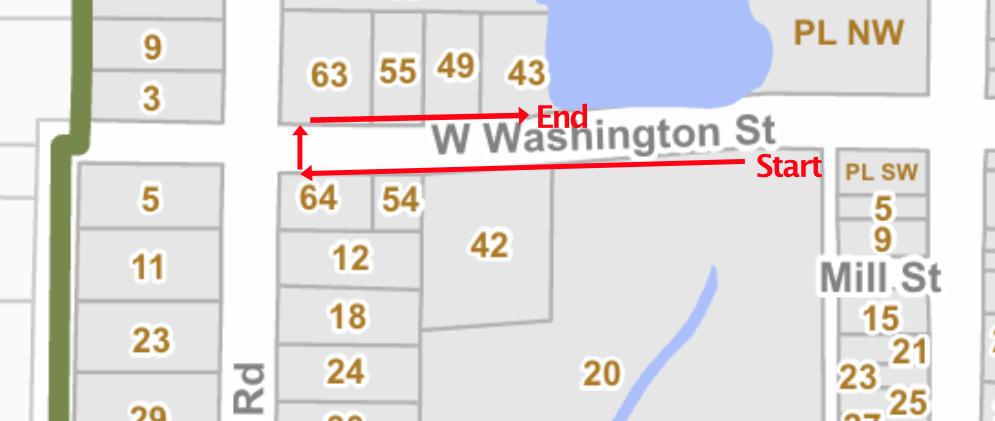 Washington street walking tour map