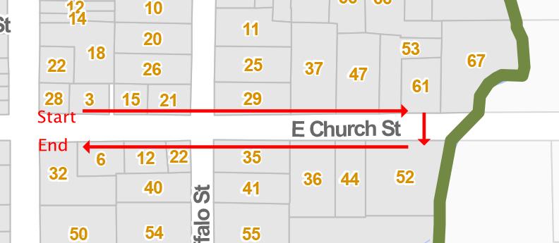 east church street walking tour map